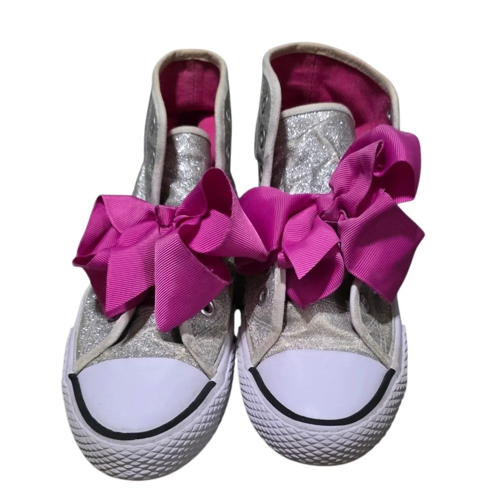 JoJoβSiwa Glitter Sneakers with Pink Bows